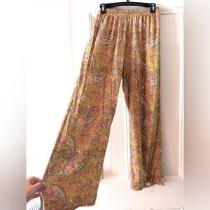 Printed flowy summer pants made in Italy